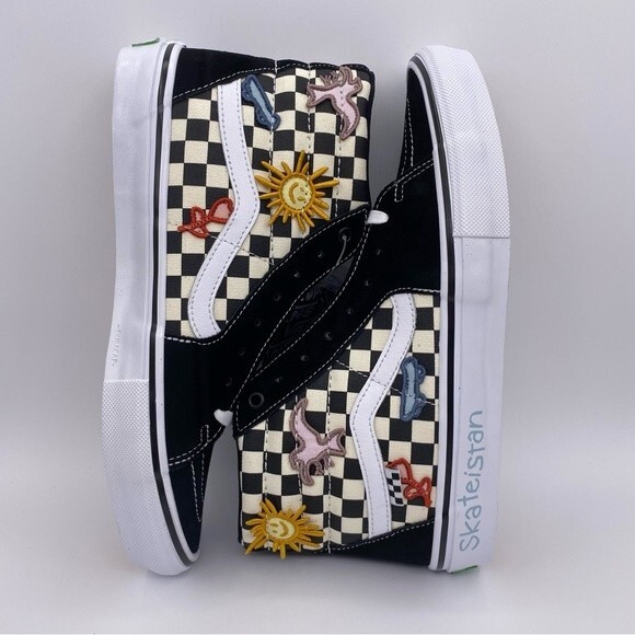 Vans Skateistan x Skate SK8-HI 'Checkerboard' Men's Sneakers - Size: 11.5 - Picture 9 of 16